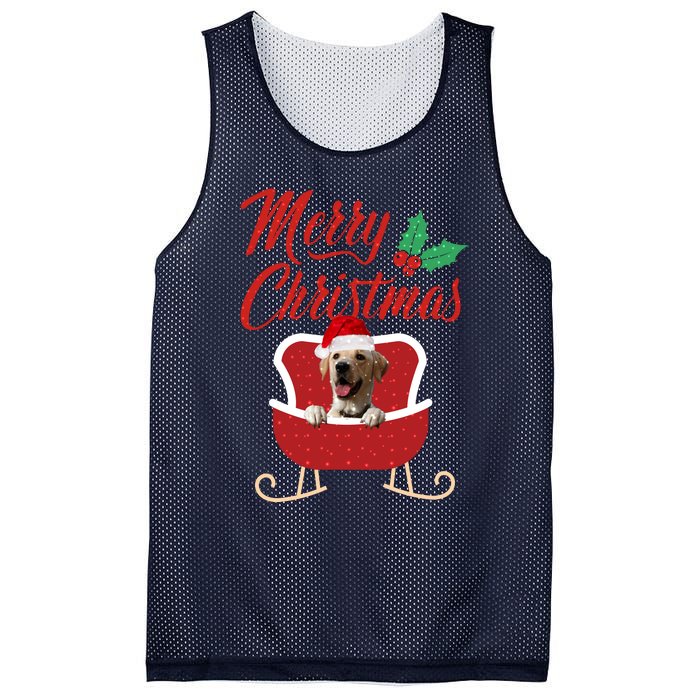 Labrador Retriever Dog Merry Christmas Design For The Holiday Season! Mesh Reversible Basketball Jersey Tank