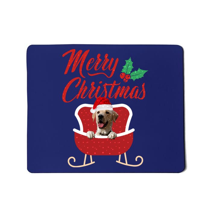 Labrador Retriever Dog Merry Christmas Design For The Holiday Season! Mousepad