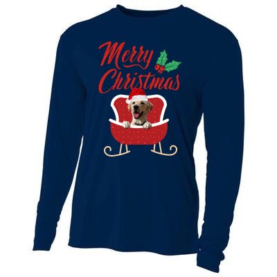 Labrador Retriever Dog Merry Christmas Design For The Holiday Season! Cooling Performance Long Sleeve Crew