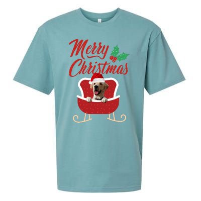 Labrador Retriever Dog Merry Christmas Design For The Holiday Season! Sueded Cloud Jersey T-Shirt