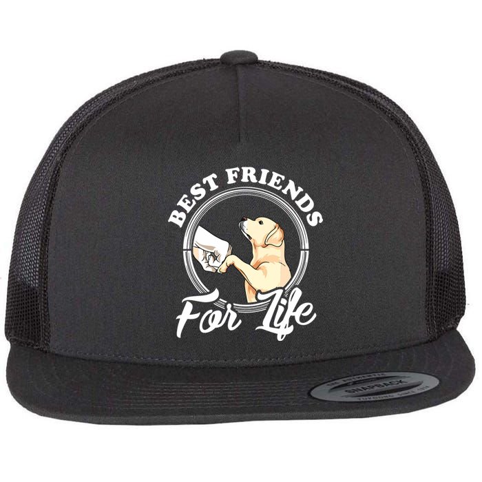 Labrador Retriever Design Funny Labrador Lovers Flat Bill Trucker Hat