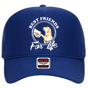 Labrador Retriever Design Funny Labrador Lovers High Crown Mesh Back Trucker Hat