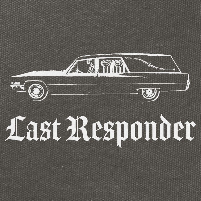 Last Responder Death Humor Funeral Hearse For The Dead Cotton Canvas Backpack