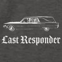 Last Responder Death Humor Funeral Hearse For The Dead Vector Backpack