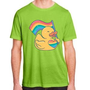 Lgbtq Rubber Duck Colorful Rainbow Proud Gay Month Funny Gift Adult ChromaSoft Performance T-Shirt