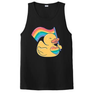 Lgbtq Rubber Duck Colorful Rainbow Proud Gay Month Funny Gift PosiCharge Competitor Tank