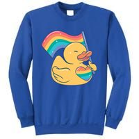 Lgbtq Rubber Duck Colorful Rainbow Proud Gay Month Funny Gift Sweatshirt