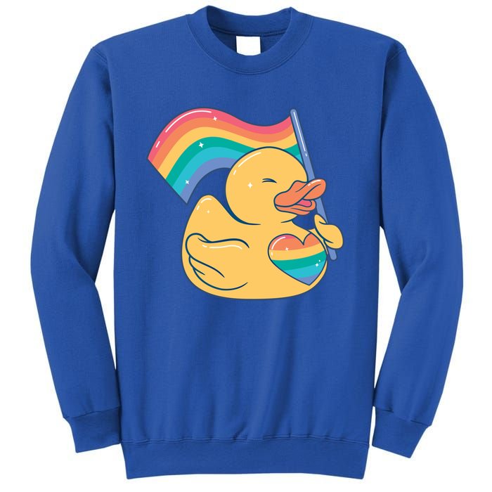 Lgbtq Rubber Duck Colorful Rainbow Proud Gay Month Funny Gift Sweatshirt