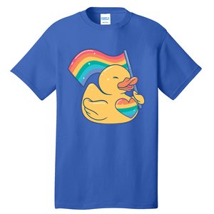 Lgbtq Rubber Duck Colorful Rainbow Proud Gay Month Funny Gift Tall T-Shirt