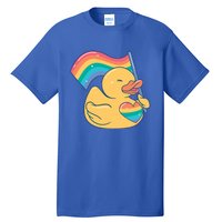 Lgbtq Rubber Duck Colorful Rainbow Proud Gay Month Funny Gift Tall T-Shirt