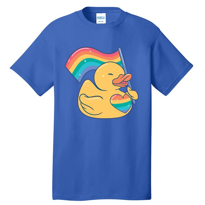 Lgbtq Rubber Duck Colorful Rainbow Proud Gay Month Funny Gift Tall T-Shirt