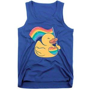 Lgbtq Rubber Duck Colorful Rainbow Proud Gay Month Funny Gift Tank Top