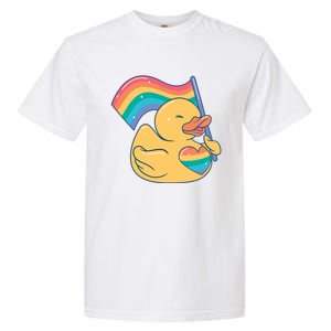 Lgbtq Rubber Duck Colorful Rainbow Proud Gay Month Funny Gift Garment-Dyed Heavyweight T-Shirt