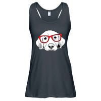 Labrador Retriever Dog With Red Glasses Puppy Dog Ladies Essential Flowy Tank