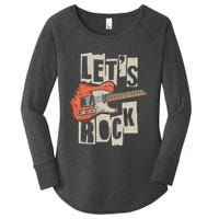 LetS Rock Electric Guitar Music Lover Band Guitarist Women's Perfect Tri Tunic Long Sleeve Shirt