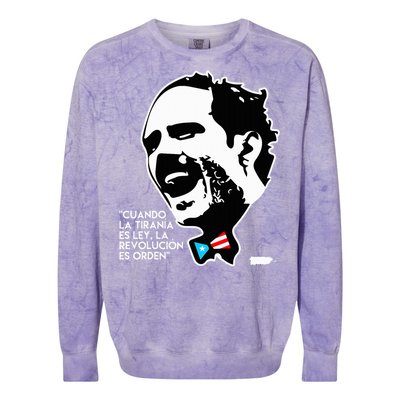 La Revolucion Es Orden Albizu Colorblast Crewneck Sweatshirt