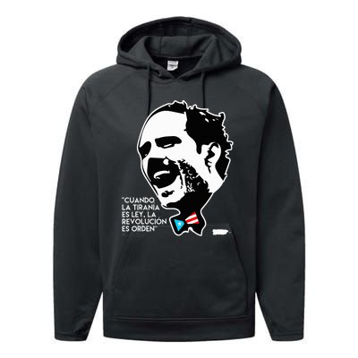 La Revolucion Es Orden Albizu Performance Fleece Hoodie