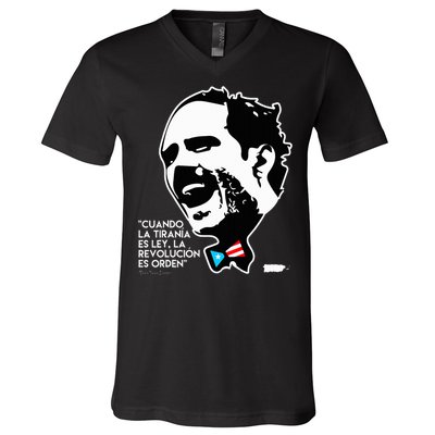 La Revolucion Es Orden Albizu V-Neck T-Shirt