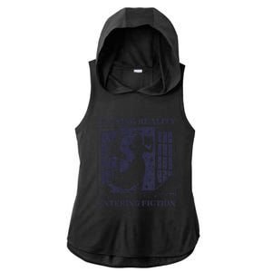 Leaving Reality Entering Fiction Ladies PosiCharge Tri-Blend Wicking Draft Hoodie Tank