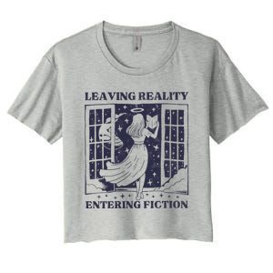 Leaving Reality Entering Fiction Women's Crop Top Tee