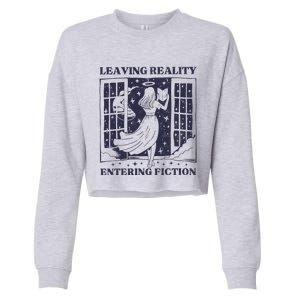 Leaving Reality Entering Fiction Cropped Pullover Crew