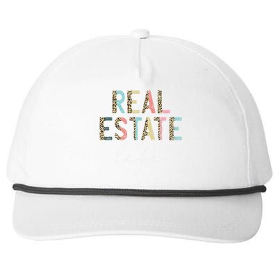 Leopard Real Estate Life Agent Realtor Investor Home Broker Snapback Five-Panel Rope Hat