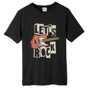 Lets Rock Electric Guitar Music Lover Band Guitarist Retro Tall Fusion ChromaSoft Performance T-Shirt