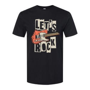 Lets Rock Electric Guitar Music Lover Band Guitarist Retro Softstyle CVC T-Shirt