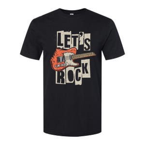 LetS Rock Electric Guitar Music Lover Band Guitarist Retro Softstyle CVC T-Shirt