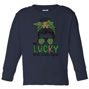 Lucky Real Estate Agent St. Patrick's Day Real Estate Agents Toddler Long Sleeve Shirt