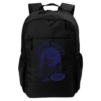 Leaving Reality Entering Fiction Book Lover Bookworm Daily Commute Backpack