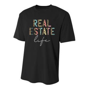 Leopard Real Estate Life Agent Realtor Investor Home Broker Youth Performance Sprint T-Shirt