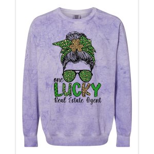 Lucky Real Estate Agent St. Patrick's Day Real Estate Agents Colorblast Crewneck Sweatshirt