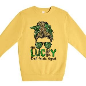 Lucky Real Estate Agent St. Patrick's Day Real Estate Agents Premium Crewneck Sweatshirt