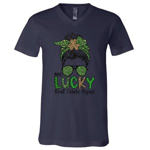 Lucky Real Estate Agent St. Patrick's Day Real Estate Agents V-Neck T-Shirt