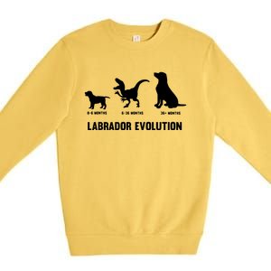 Labrador Retriever Evolution Design For A Labrador Owner Premium Crewneck Sweatshirt