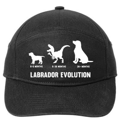 Labrador Retriever Evolution Design For A Labrador Owner 7-Panel Snapback Hat