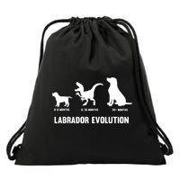 Labrador Retriever Evolution Design For A Labrador Owner Drawstring Bag