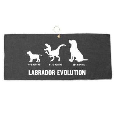 Labrador Retriever Evolution Design For A Labrador Owner Large Microfiber Waffle Golf Towel