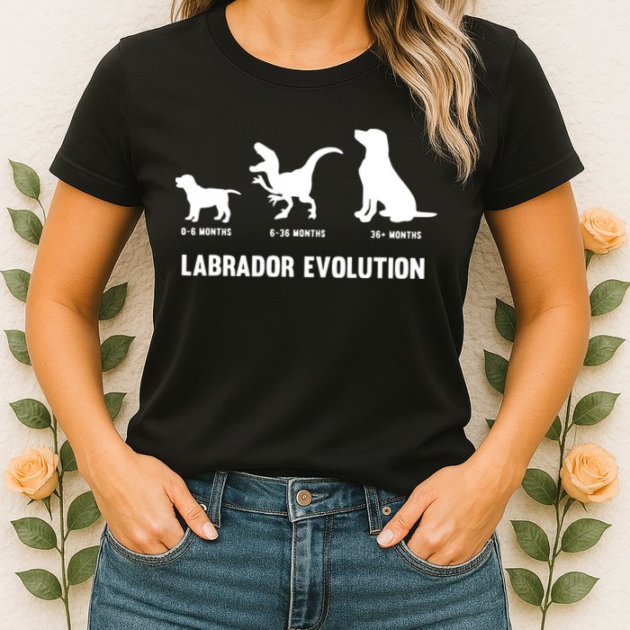 Labrador Retriever Evolution Design For A Labrador Owner Womens T-Shirt