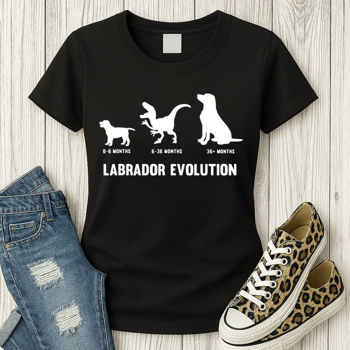 Labrador Retriever Evolution Design For A Labrador Owner Womens T-Shirt
