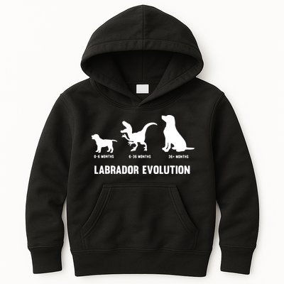 Labrador Retriever Evolution Design For A Labrador Owner Kids Hoodie