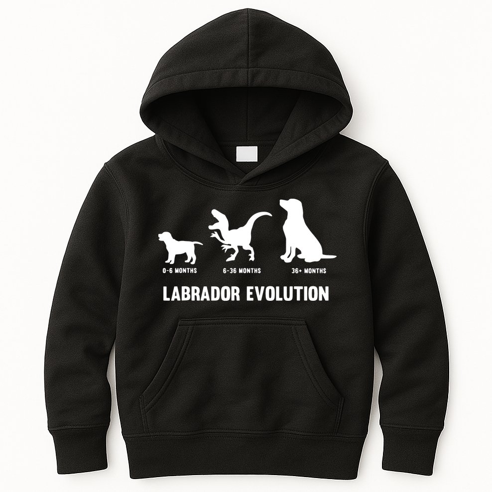 Labrador Retriever Evolution Design For A Labrador Owner Kids Hoodie
