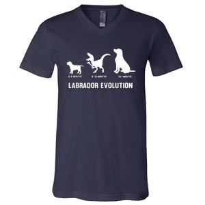 Labrador Retriever Evolution Design For A Labrador Owner V-Neck T-Shirt