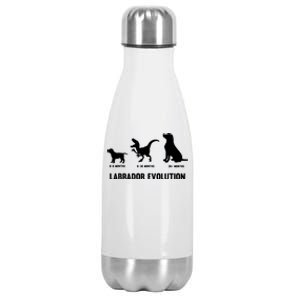 Labrador Retriever Evolution Design For A Labrador Owner Stainless Steel Insulated Water Bottle