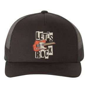 LetS Rock Electric Guitar Music Lover Band Guitarist Retro Yupoong Adult 5-Panel Trucker Hat