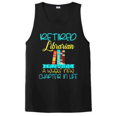 Librarian Retirement Funny Retired Mom Grandma Library PosiCharge Competitor Tank