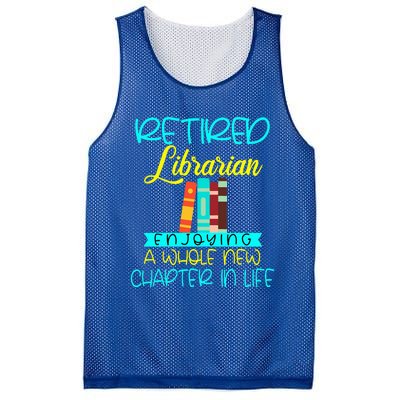 Librarian Retirement Funny Retired Mom Grandma Library Mesh Reversible Basketball Jersey Tank