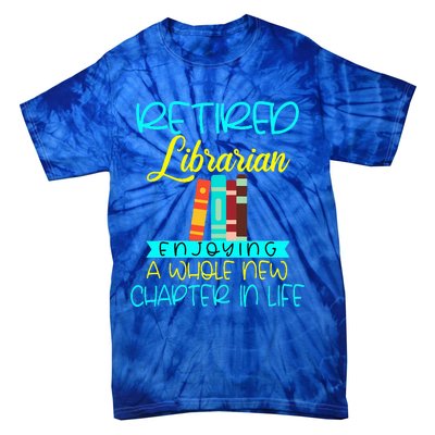 Librarian Retirement Funny Retired Mom Grandma Library Tie-Dye T-Shirt