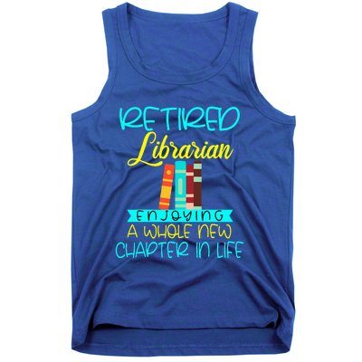 Librarian Retirement Funny Retired Mom Grandma Library Tank Top